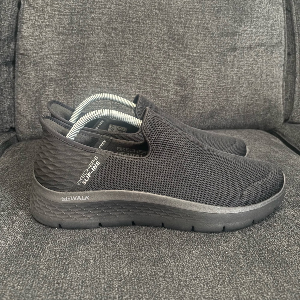 Skechers Go Walk Flex Mens Size 9.5 Black Athletic Running Slip-On Shoes Sneaker